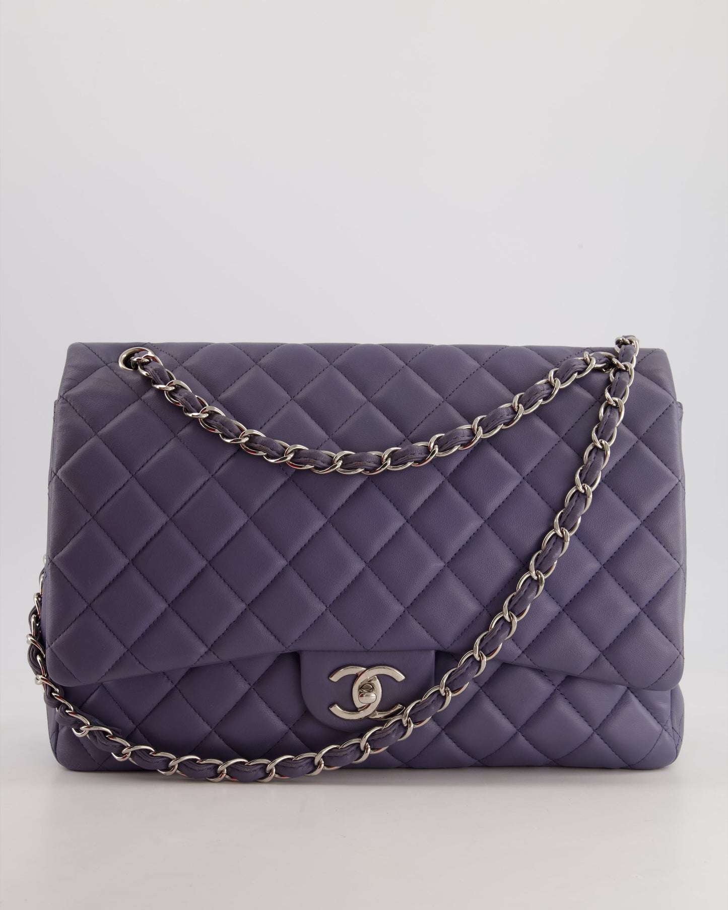 Chanel Lavender Purple Maxi Classic Double Flap Bag - Rovelle Bags