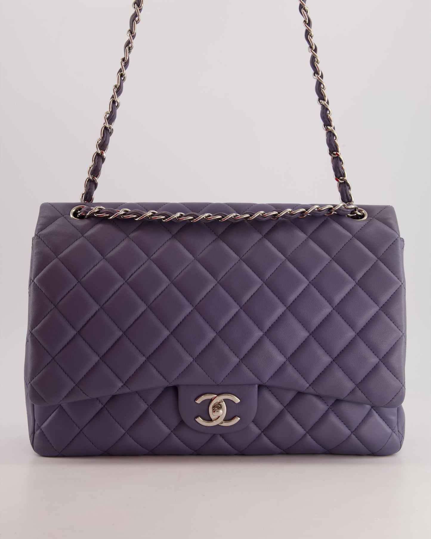 Chanel Lavender Purple Maxi Classic Double Flap Bag - Rovelle Bags