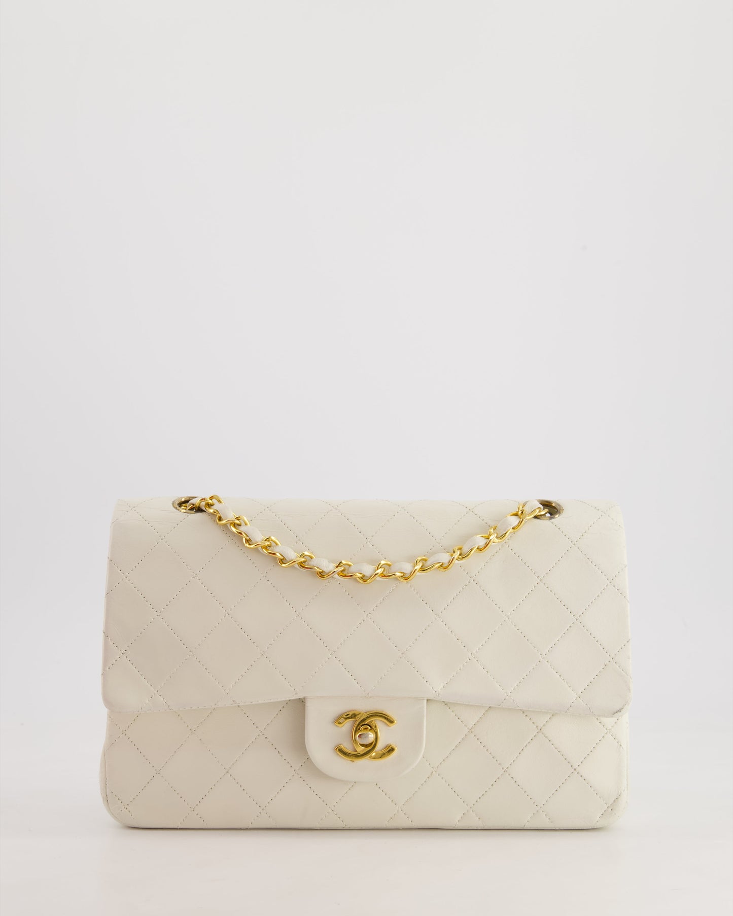 Chanel *FIRE PRICE* Chanel White Medium Flap Bag - Rovelle Bags