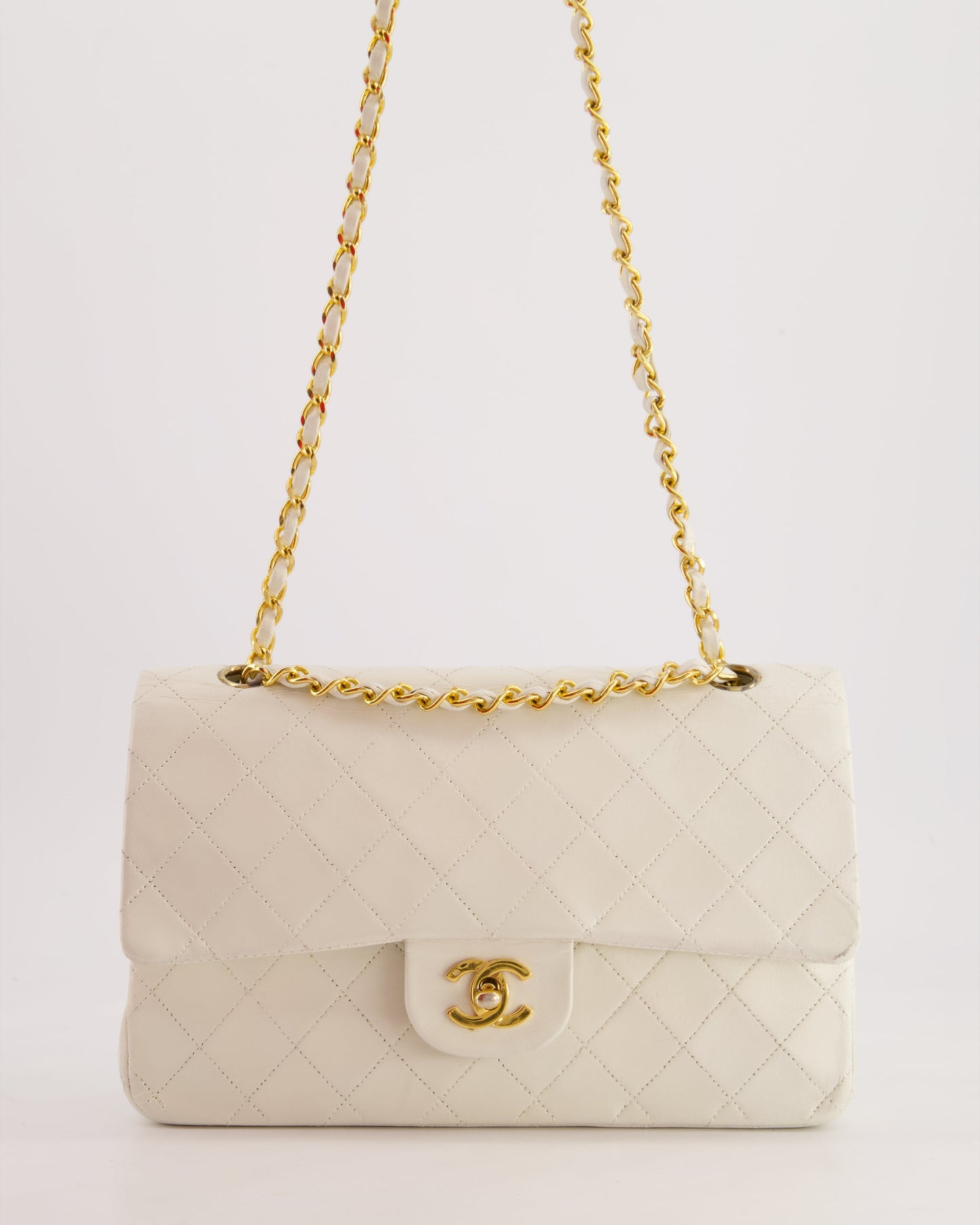Chanel *FIRE PRICE* Chanel White Medium Flap Bag - Rovelle Bags