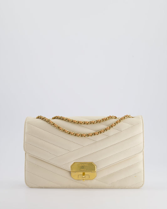 Chanel Cream Gabrielle Quilted Calfskin Handbag - Rovelle Bags