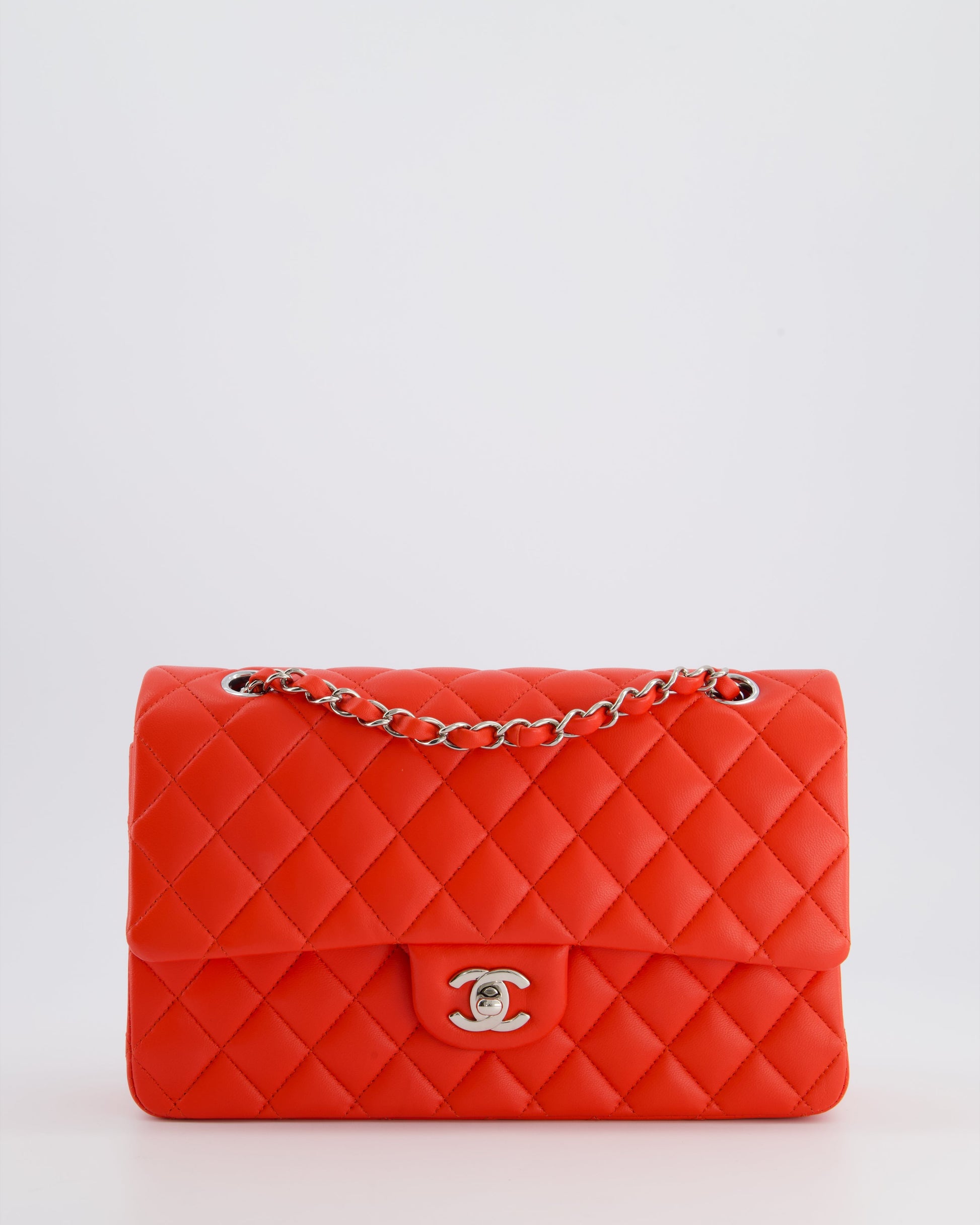 Chanel Scarlet Red Medium Classic Double Flap Bag - Rovelle Bags