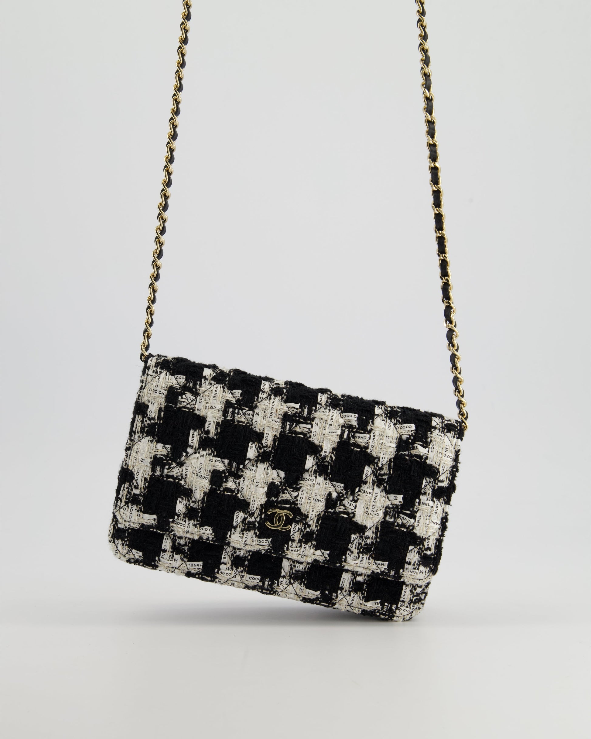 Chanel *HOT* Chanel Black & White Wallet On Chain - Rovelle Bags