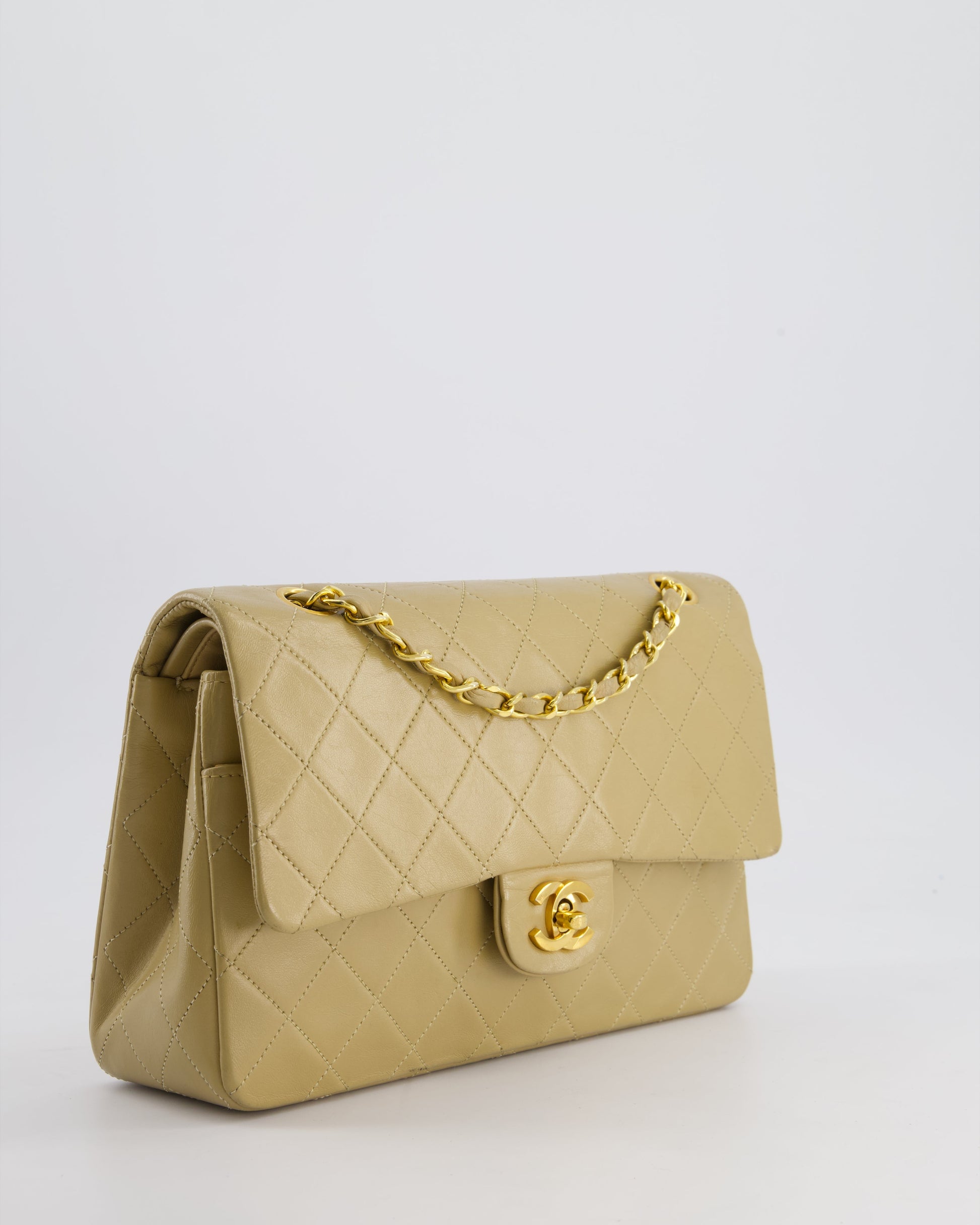 Chanel Beige Medium Double Flap Flap Bag - Rovelle Bags