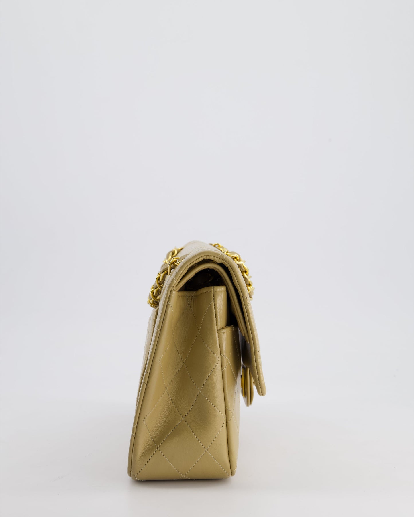 Chanel Beige Medium Double Flap Flap Bag - Rovelle Bags