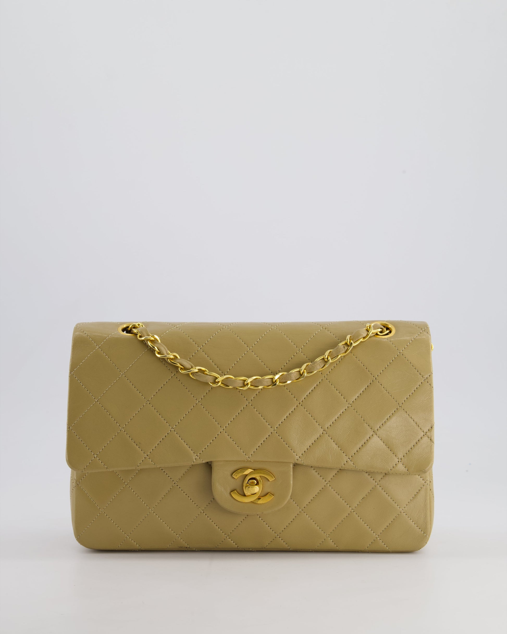 Chanel Beige Medium Double Flap Flap Bag - Rovelle Bags