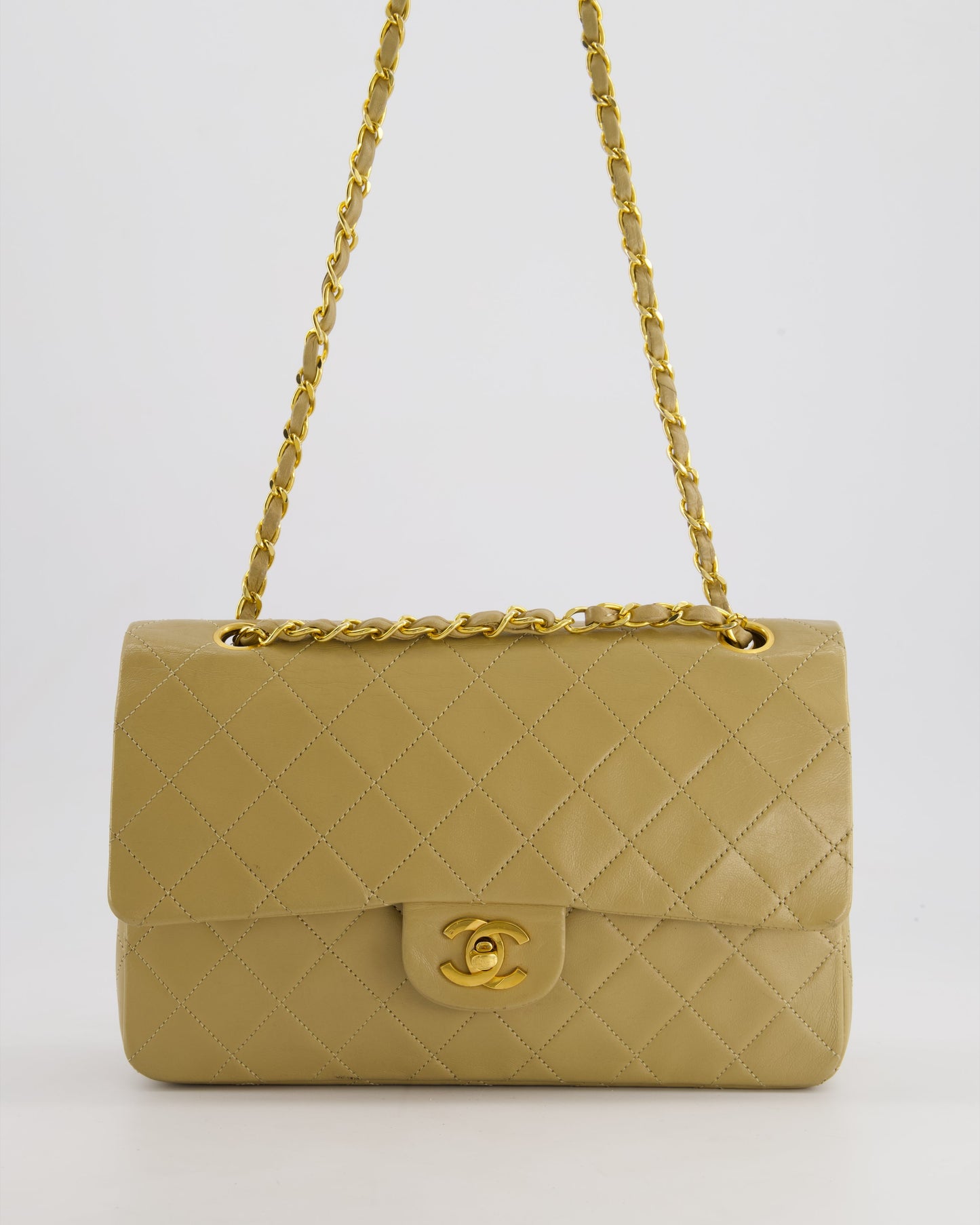 Chanel Beige Medium Double Flap Flap Bag - Rovelle Bags