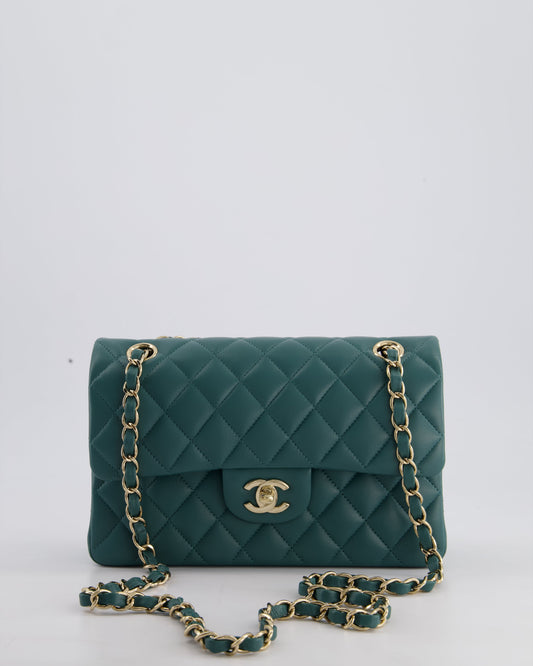 Chanel Green Small Classic Double Flap Flap Bag - Rovelle Bags