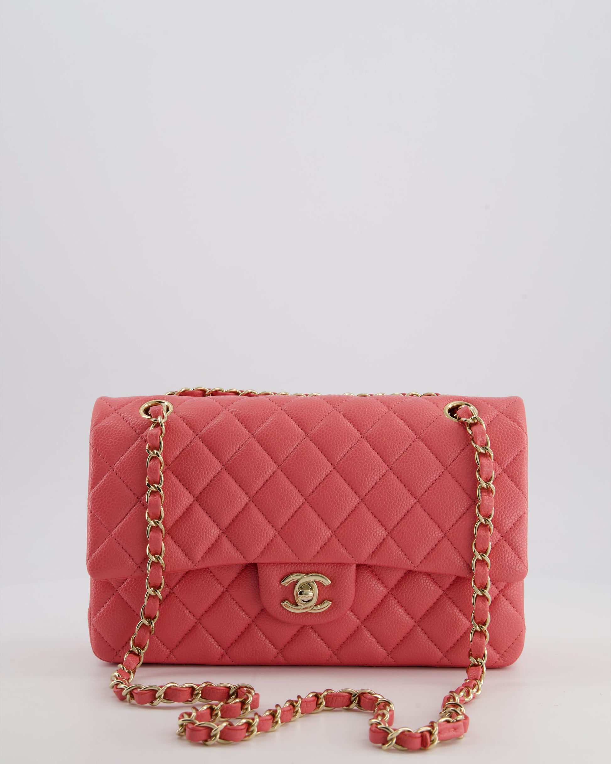 Chanel *HOT* Chanel Coral Pink Classic Flap Bag - Rovelle Bags