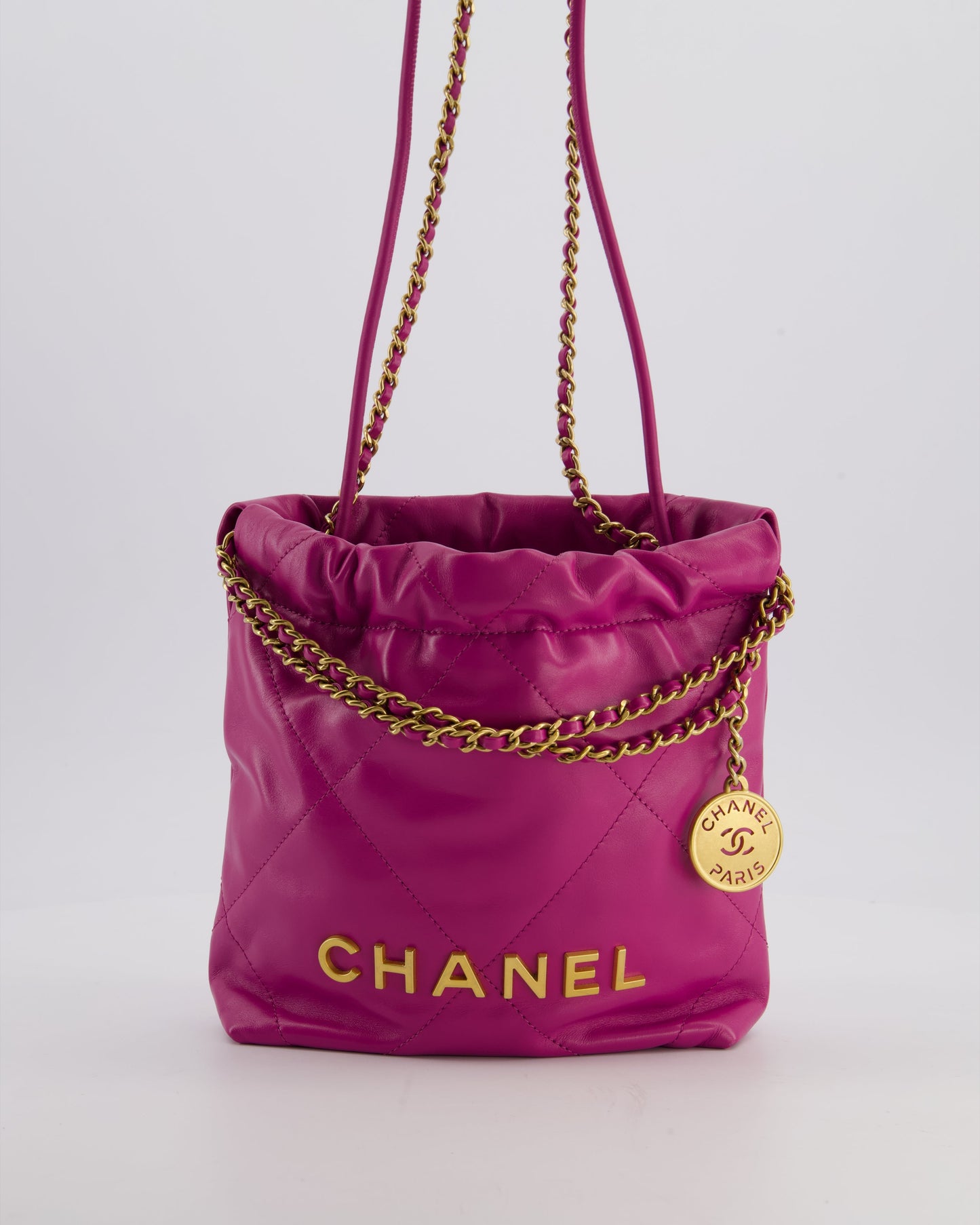Chanel Magnolia Pink Mini 22 Handbag - Rovelle Bags