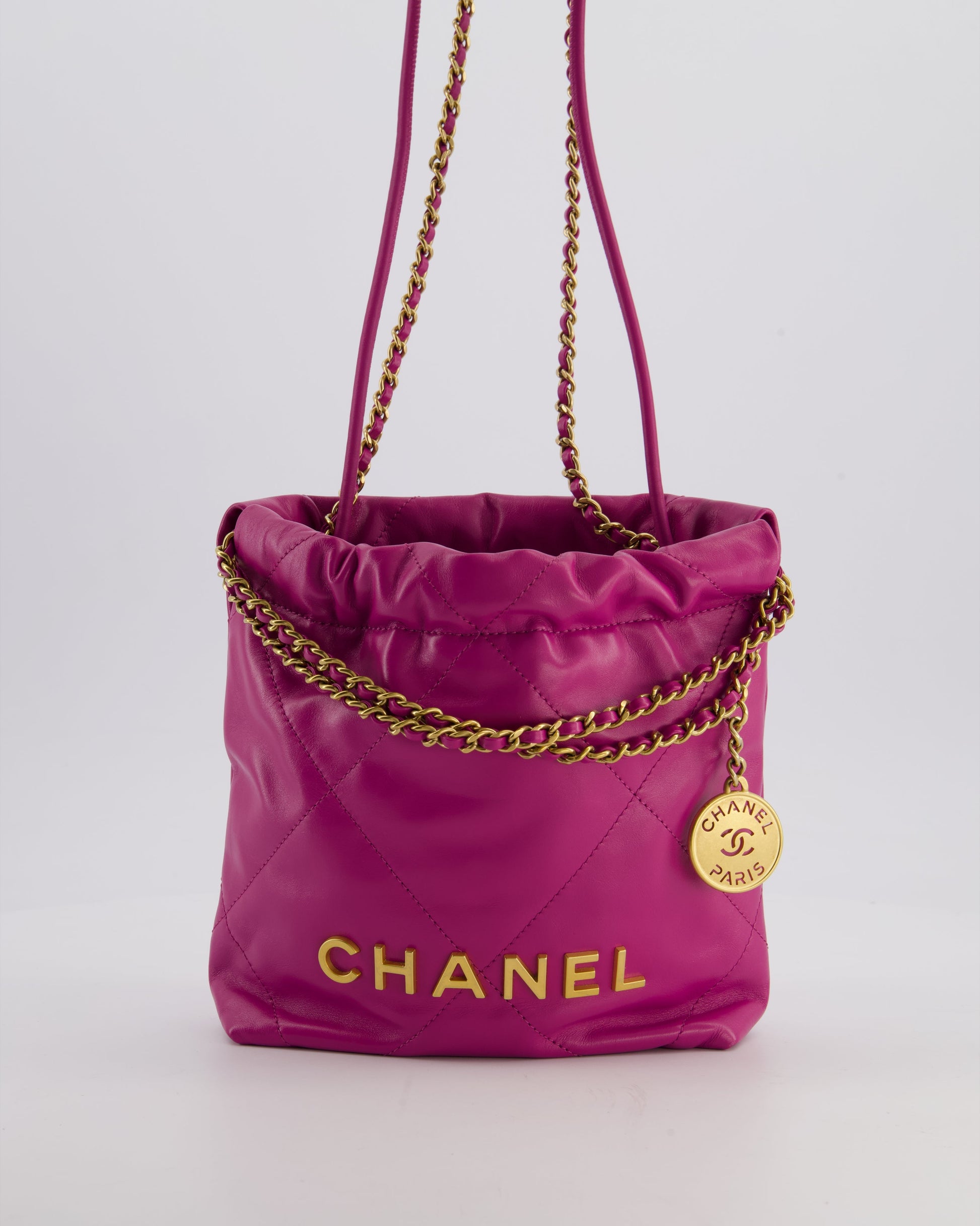 Chanel Magnolia Pink Mini 22 Handbag - Rovelle Bags