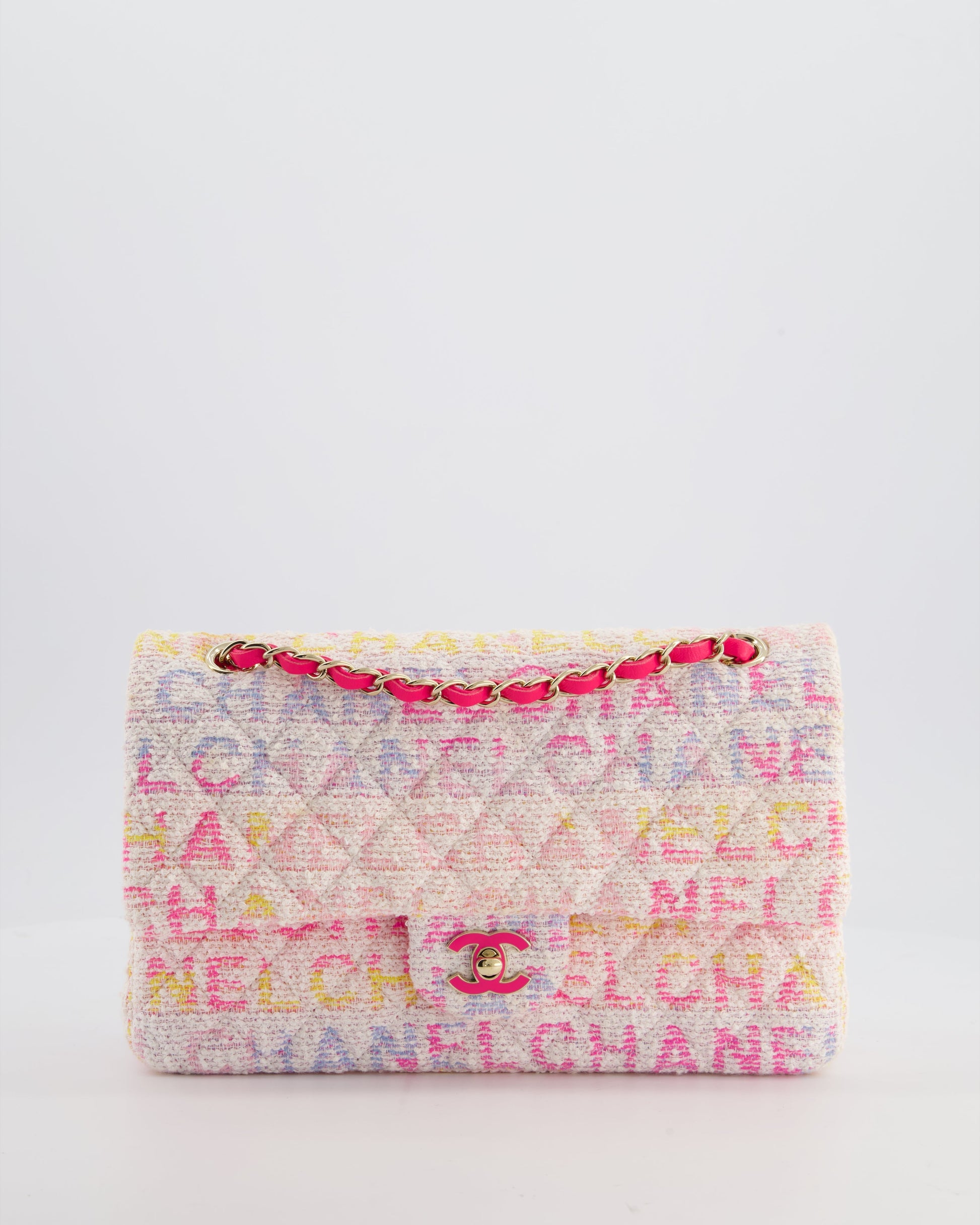 Chanel 2024 White & Pastel Multicolour Flap Bag - Rovelle Bags