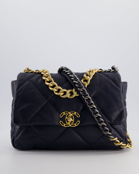 Chanel Navy Medium 19 Handbag - Rovelle Bags