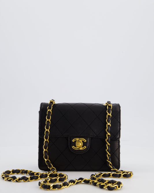 Chanel Black Mini Square Classic Flap Flap Bag - Rovelle Bags