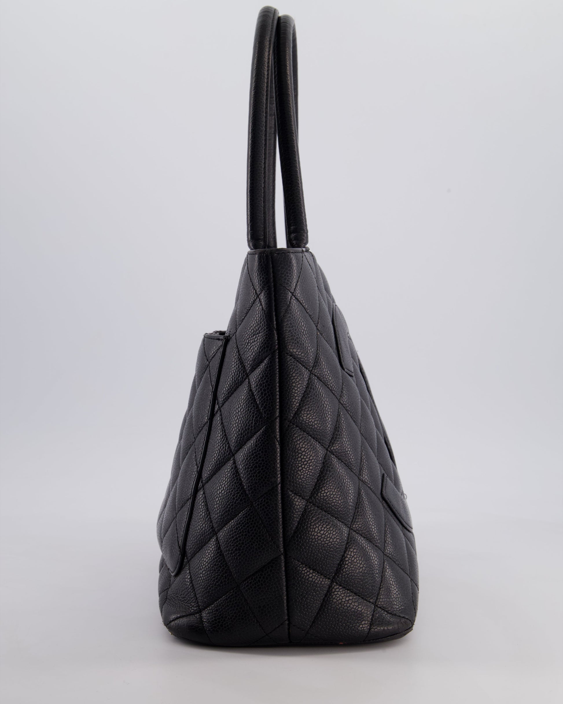 Chanel Black Medallion Tote in Black Tote Bag - Rovelle Bags