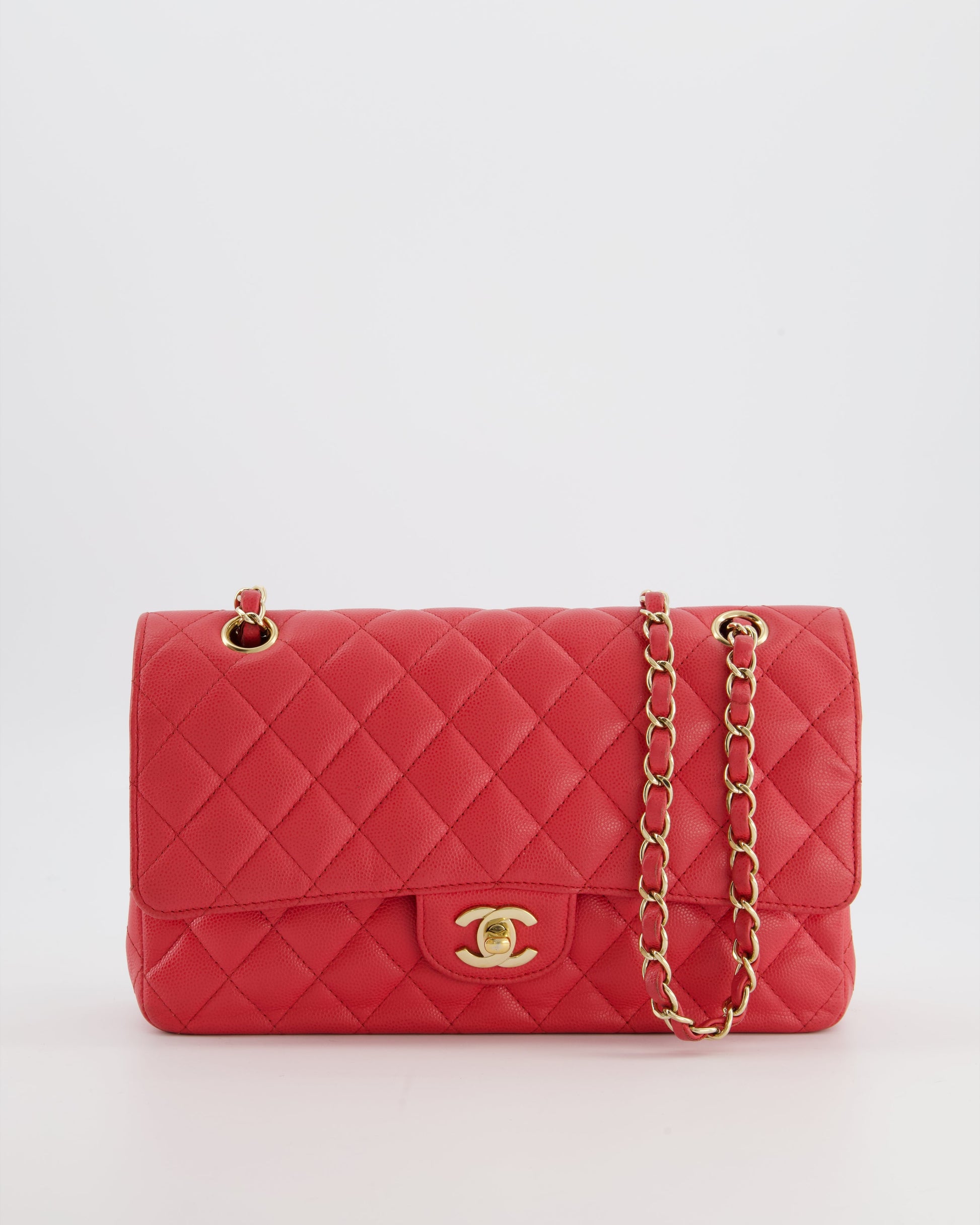 Chanel Pink Medium Classic Double Flap Flap Bag - Rovelle Bags