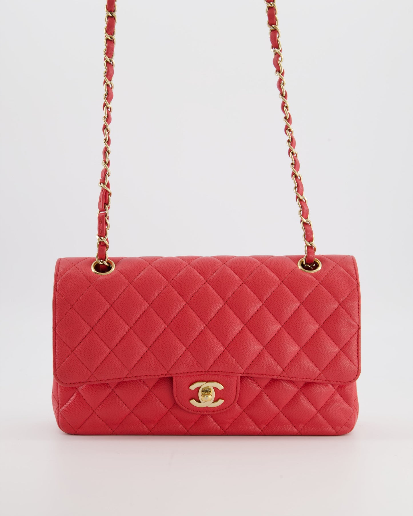Chanel Pink Medium Classic Double Flap Flap Bag - Rovelle Bags