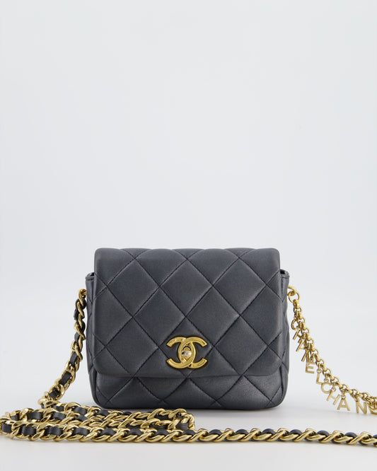 Chanel Dark Metallic Silver Small Flap Flap Bag - Rovelle Bags