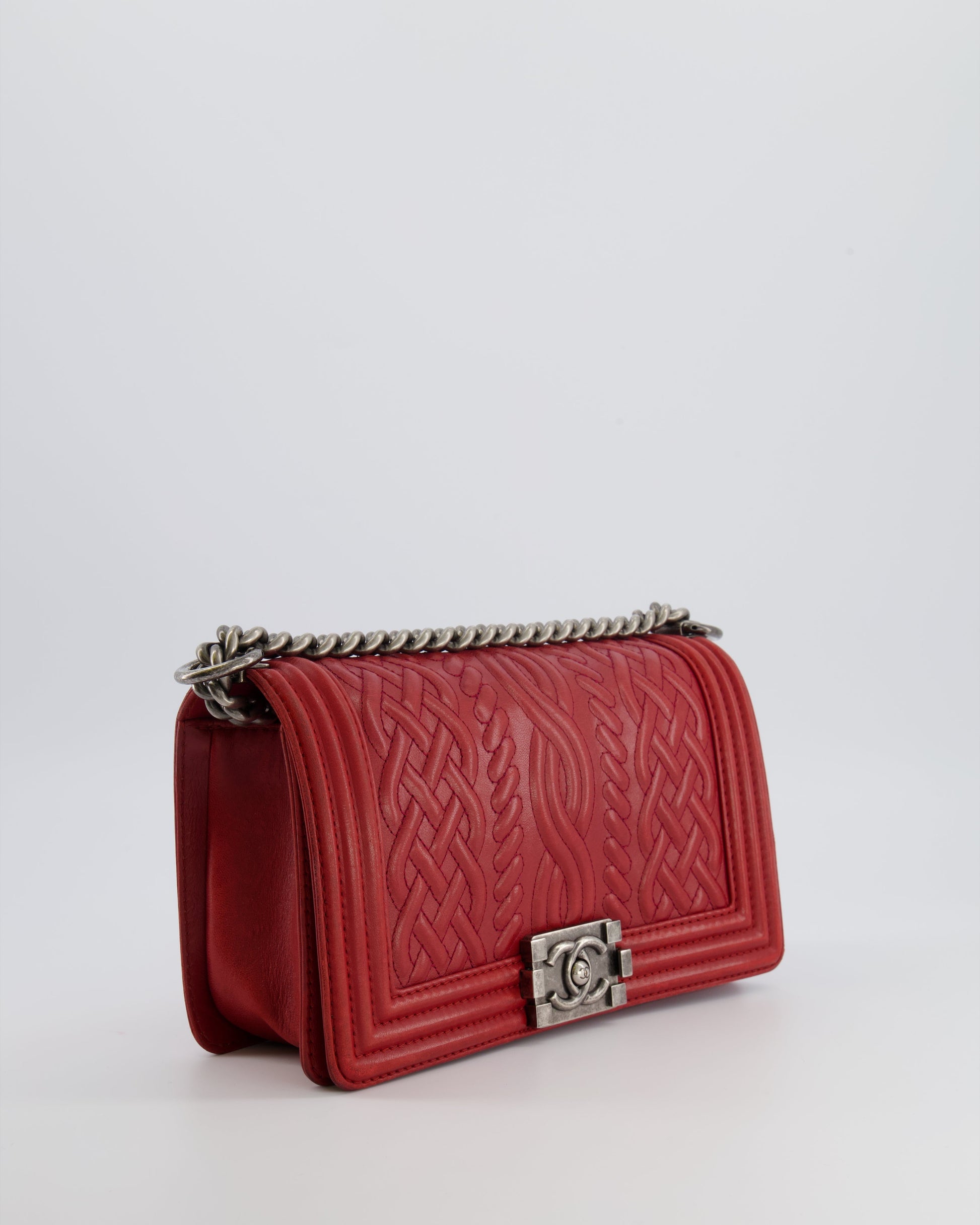 Chanel Limited Edition Red Medium -Edinburgh Handbag - Rovelle Bags
