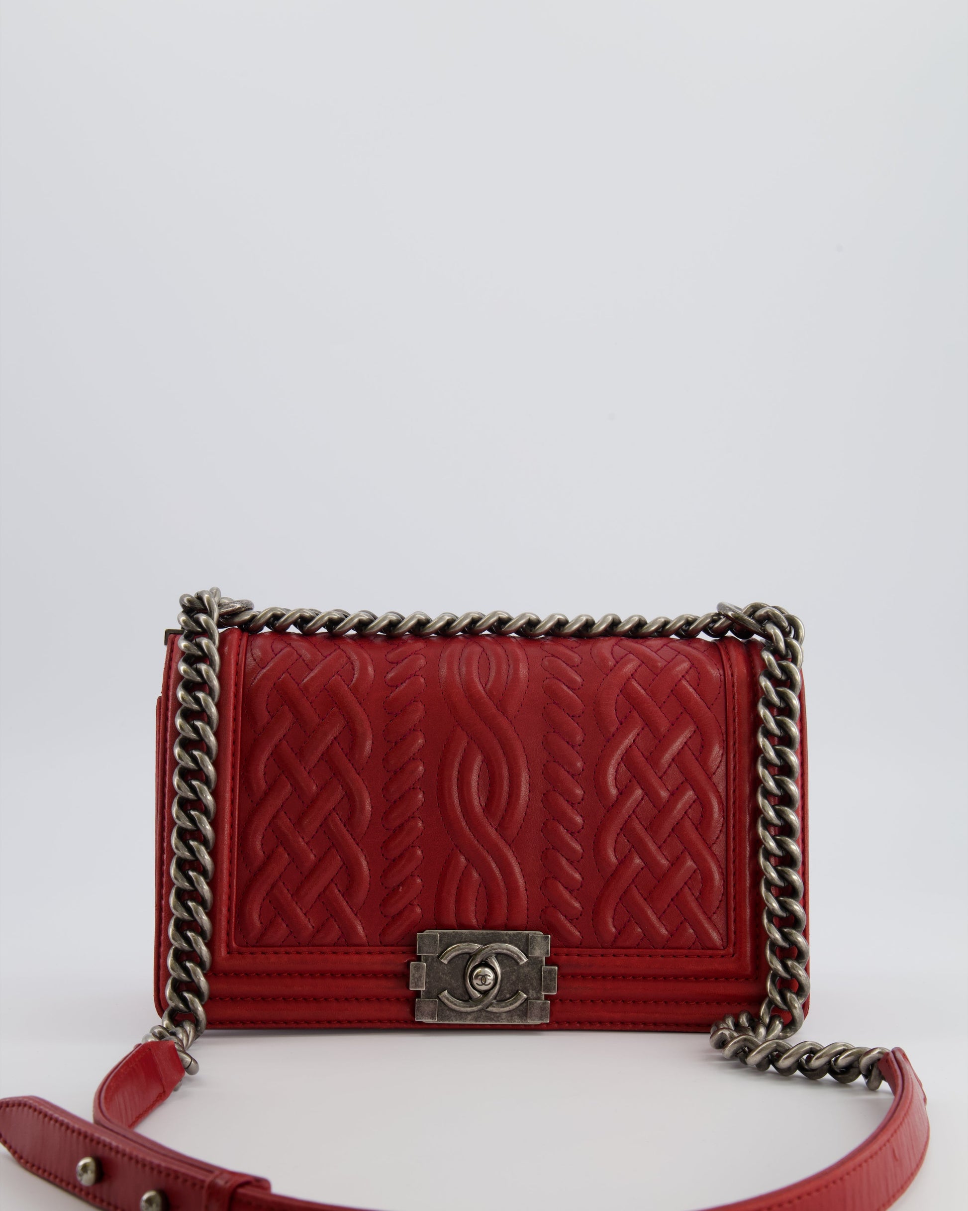 Chanel Limited Edition Red Medium -Edinburgh Handbag - Rovelle Bags