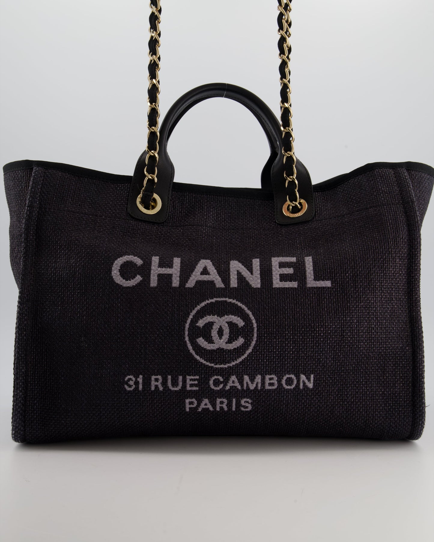 Chanel Deauville Tote Raffia Tote Bag - Rovelle Bags