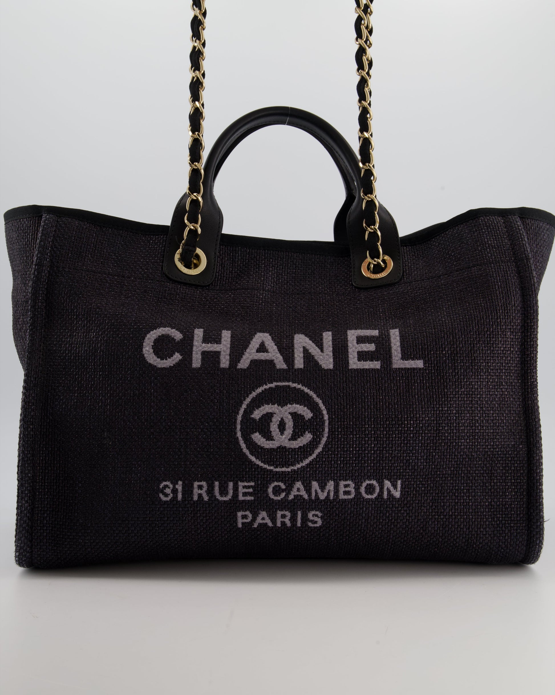 Chanel Deauville Tote Raffia Tote Bag - Rovelle Bags