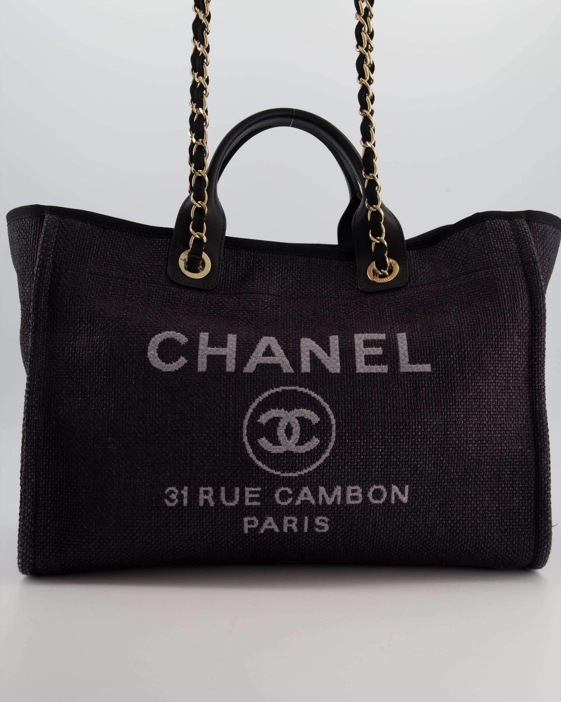 Chanel Deauville Tote Raffia Tote Bag - Rovelle Bags