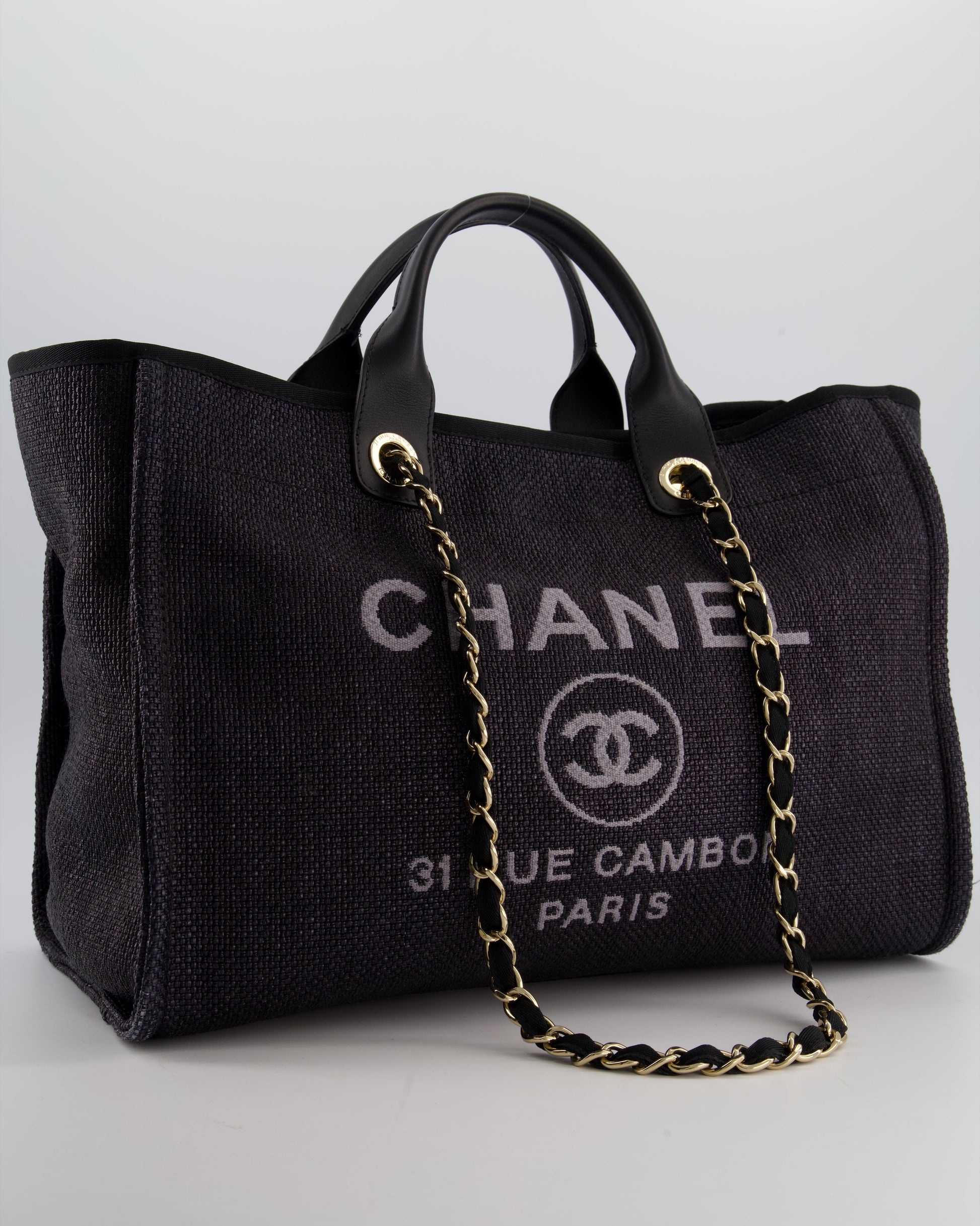 Chanel Deauville Tote Raffia Tote Bag - Rovelle Bags