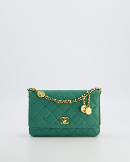 Chanel Teal Wallet on Chain Wallet On Chain - Rovelle Bags