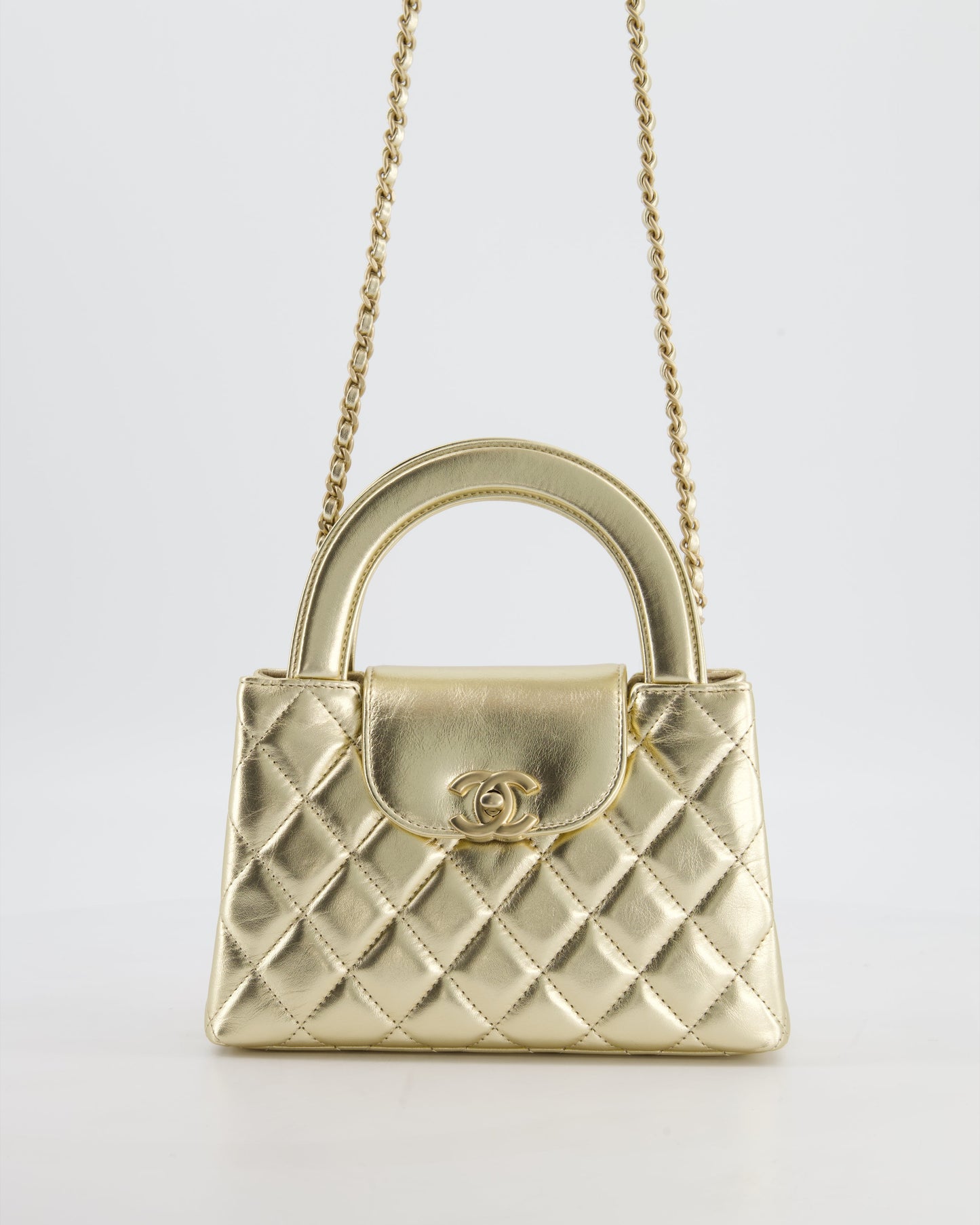 Chanel *HOT* Chanel Gold Small Mini Shopping Bag - Rovelle Bags