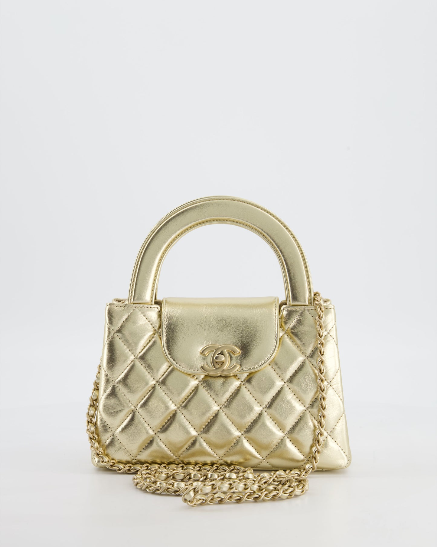 Chanel *HOT* Chanel Gold Small Mini Shopping Bag - Rovelle Bags
