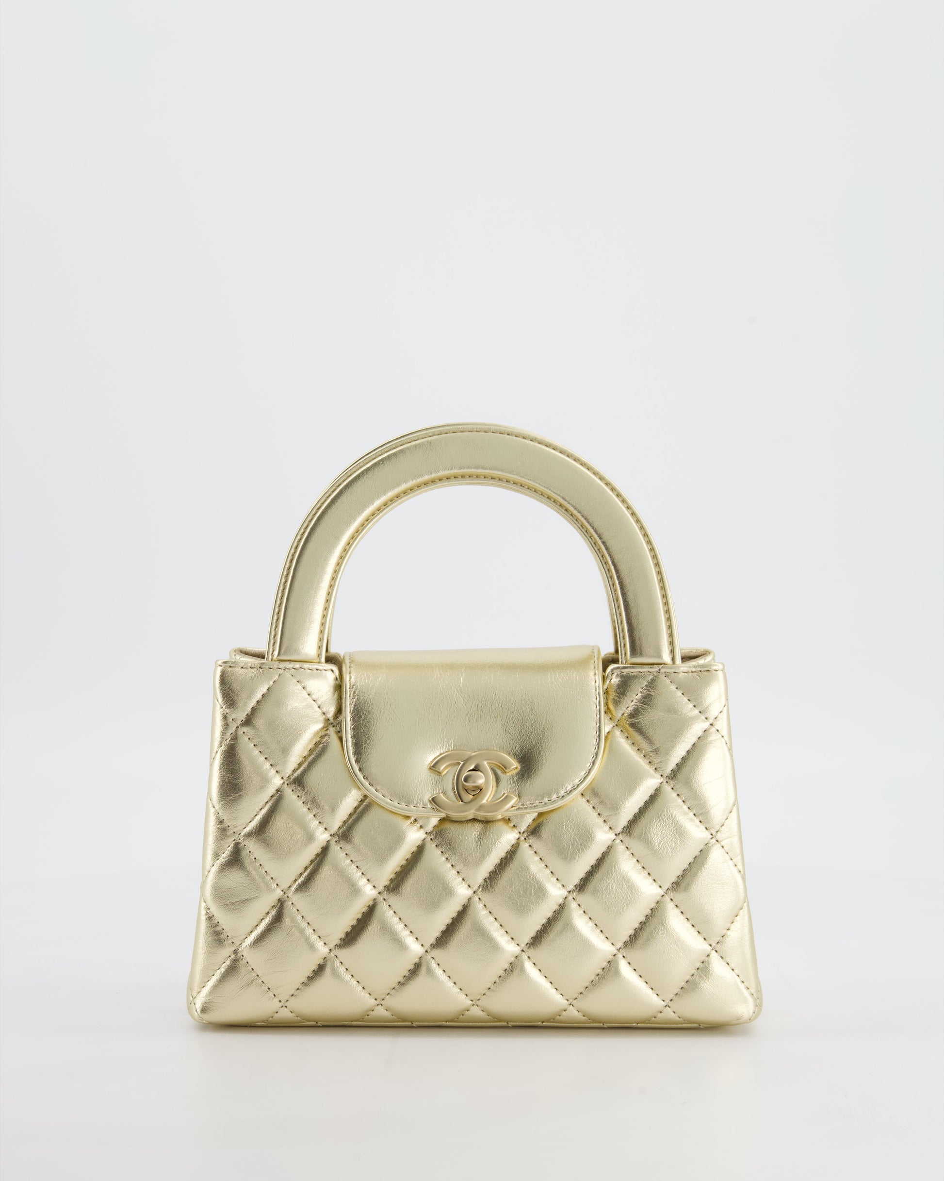 Chanel *HOT* Chanel Gold Small Mini Shopping Bag - Rovelle Bags