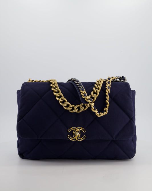 Chanel 19 Navy Maxi Flap Flap Bag - Rovelle Bags