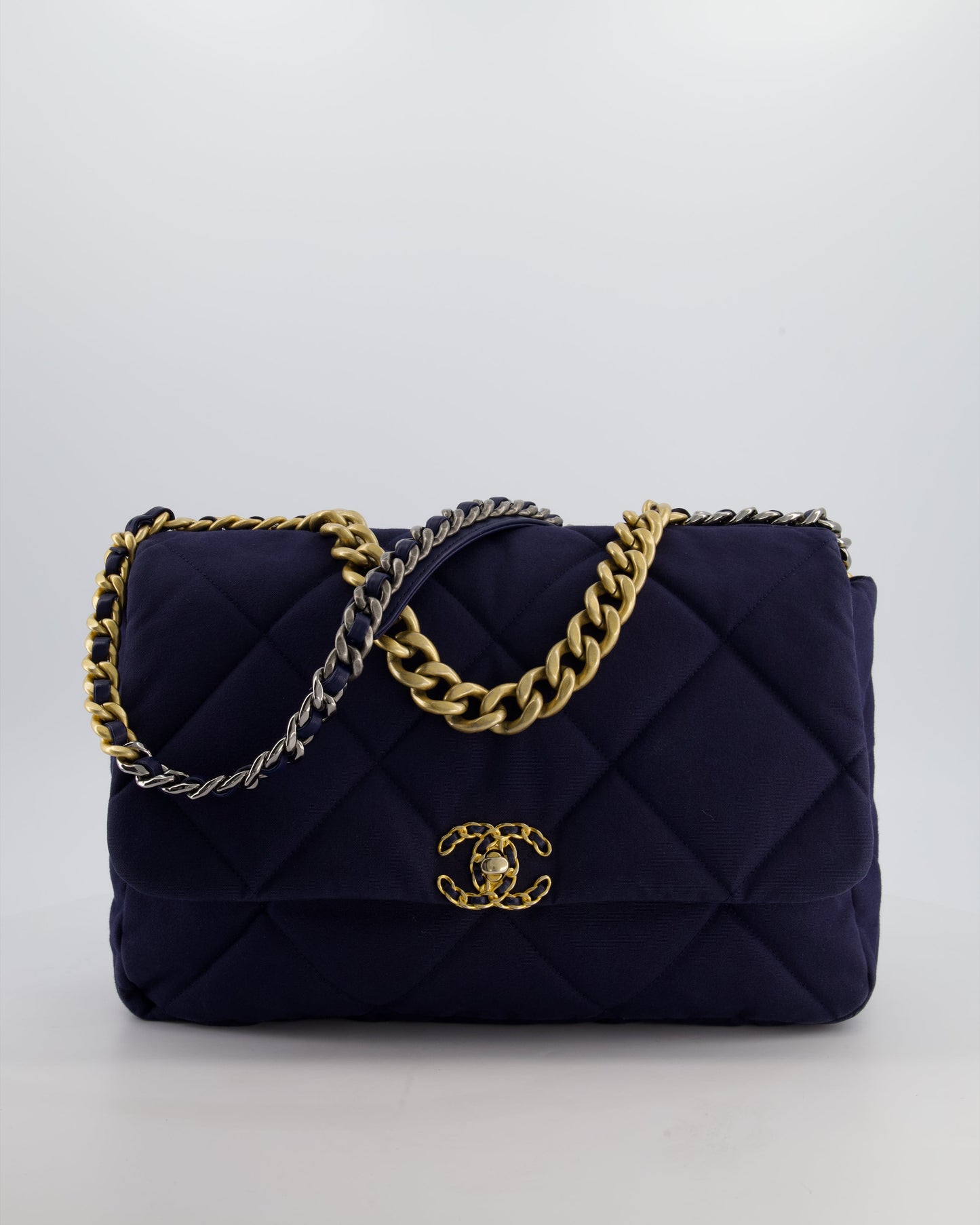 Chanel 19 Navy Maxi Flap Flap Bag - Rovelle Bags