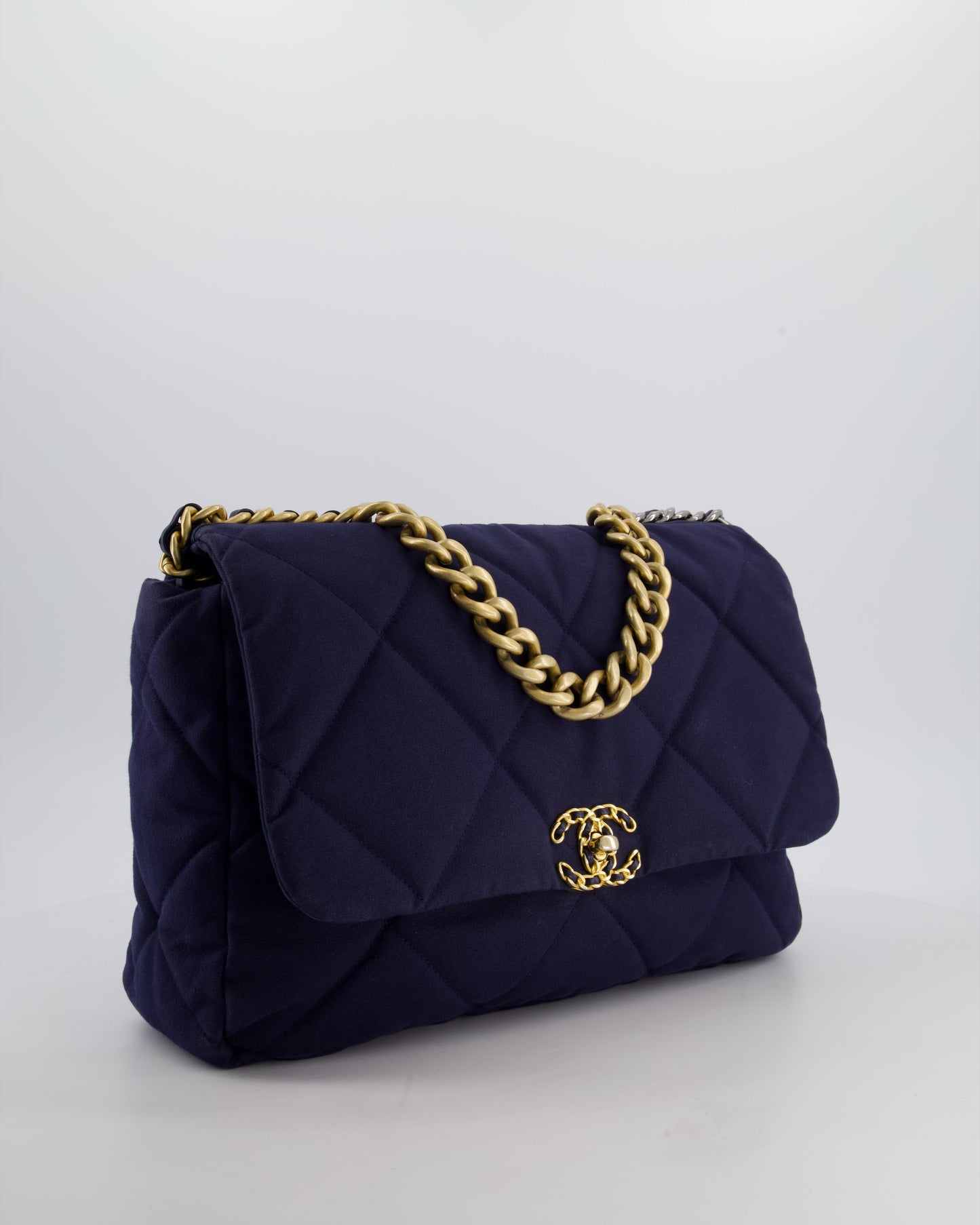 Chanel 19 Navy Maxi Flap Flap Bag - Rovelle Bags