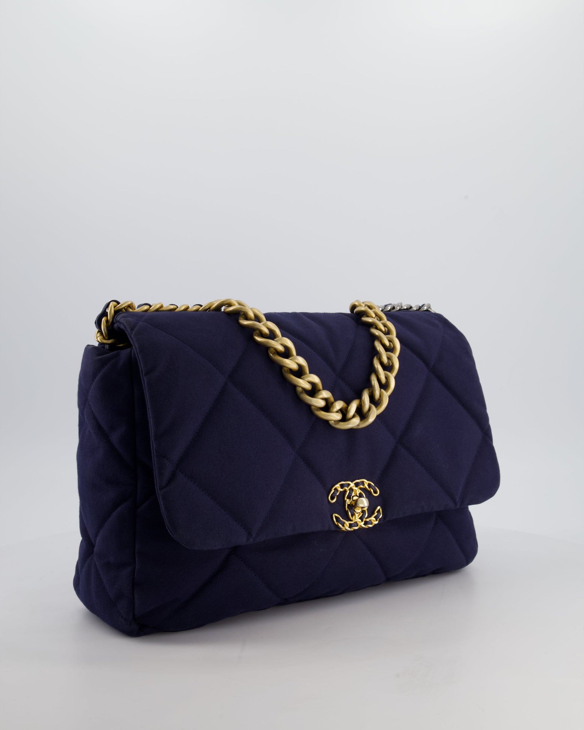 Chanel 19 Navy Maxi Flap Flap Bag - Rovelle Bags