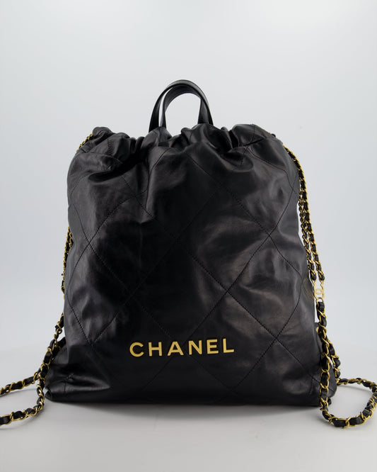 Chanel 22 Large Backpack in Black Backpack - Rovelle Bags