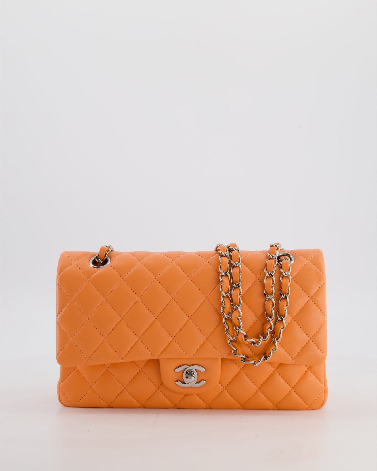 Chanel Medium Orange Classic Double Flap Flap Bag - Rovelle Bags