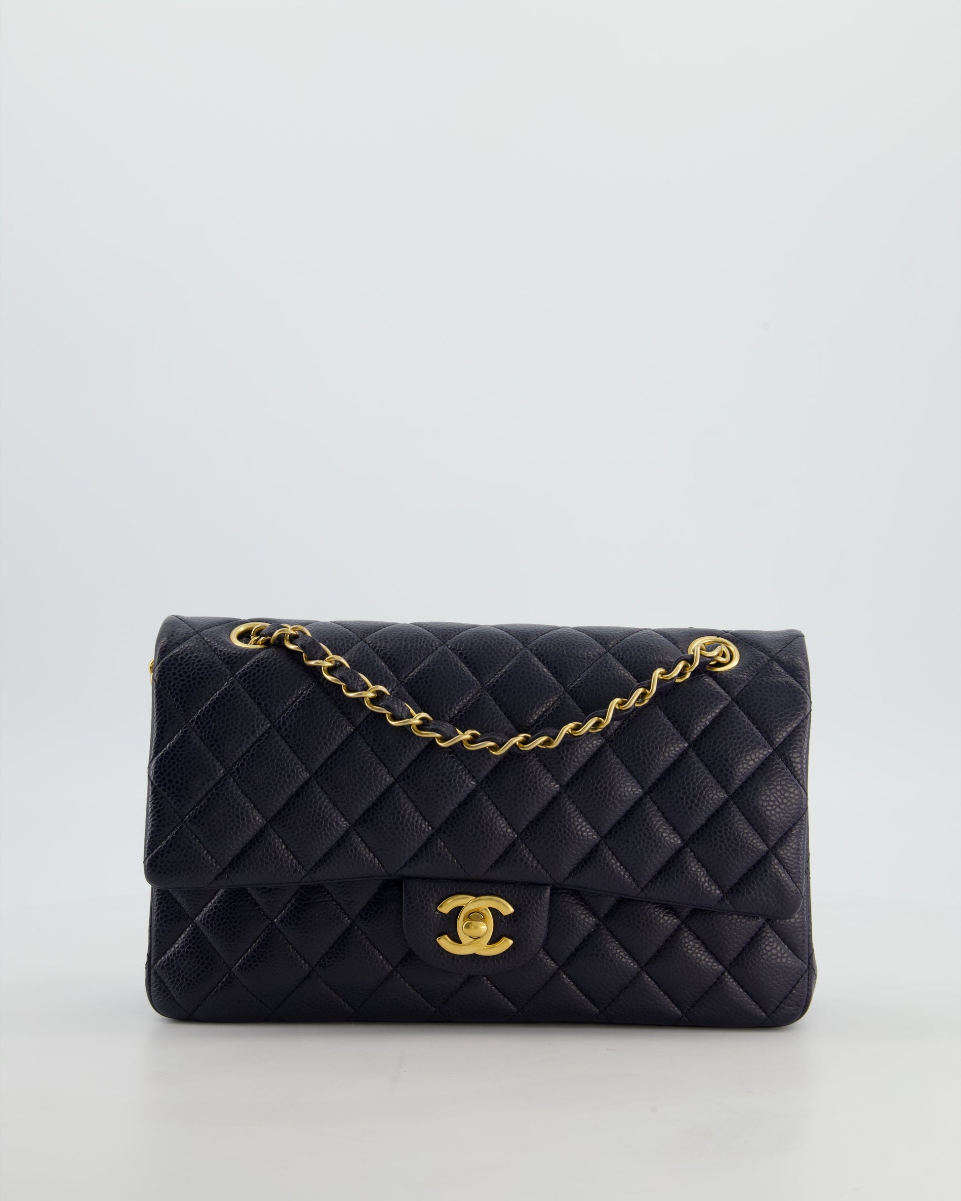 Chanel Medium Navy Classic Double Flap Flap Bag - Rovelle Bags