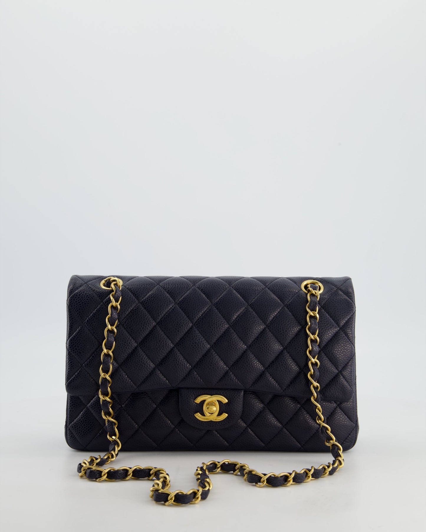Chanel Medium Navy Classic Double Flap Flap Bag - Rovelle Bags