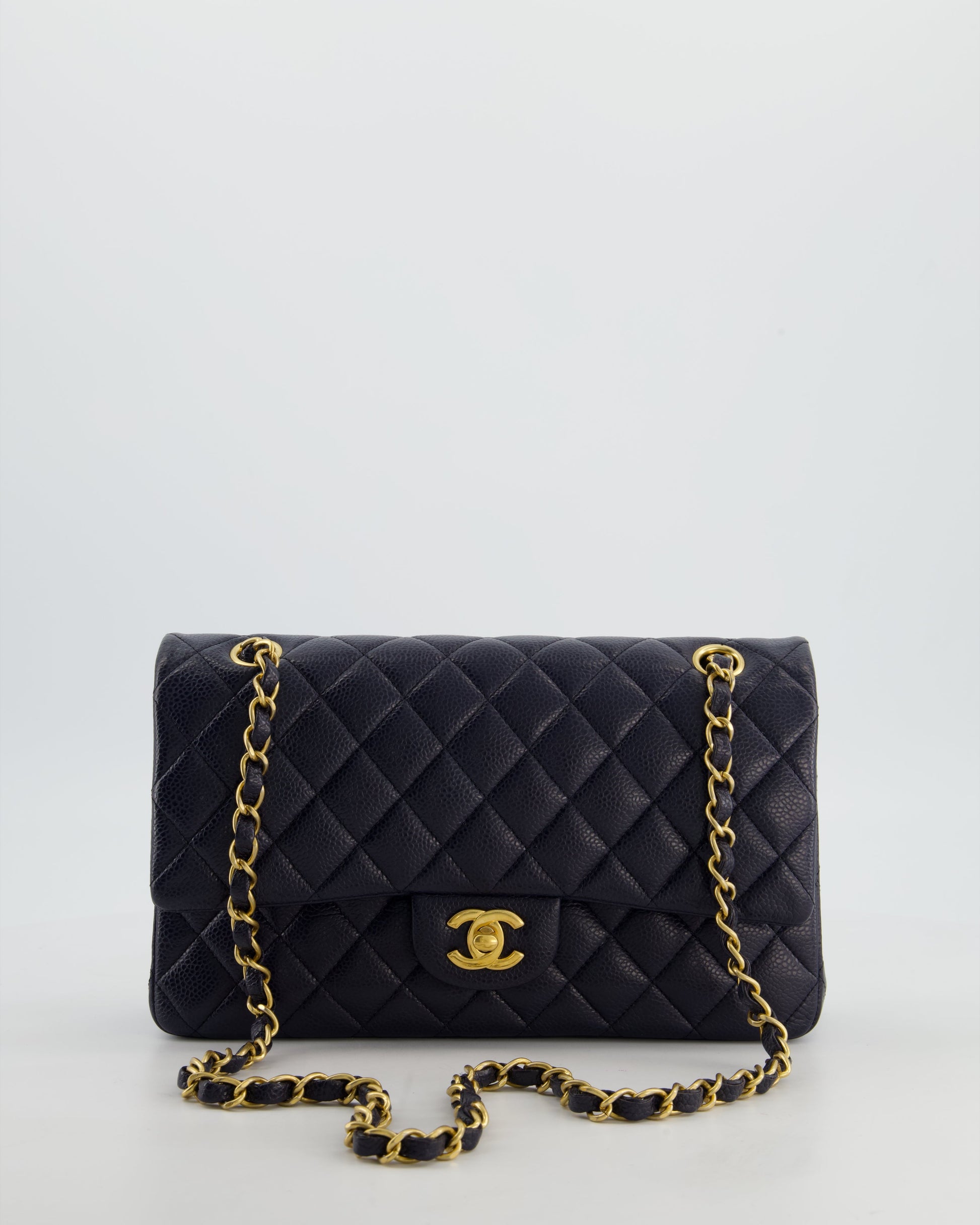 Chanel Medium Navy Classic Double Flap Flap Bag - Rovelle Bags