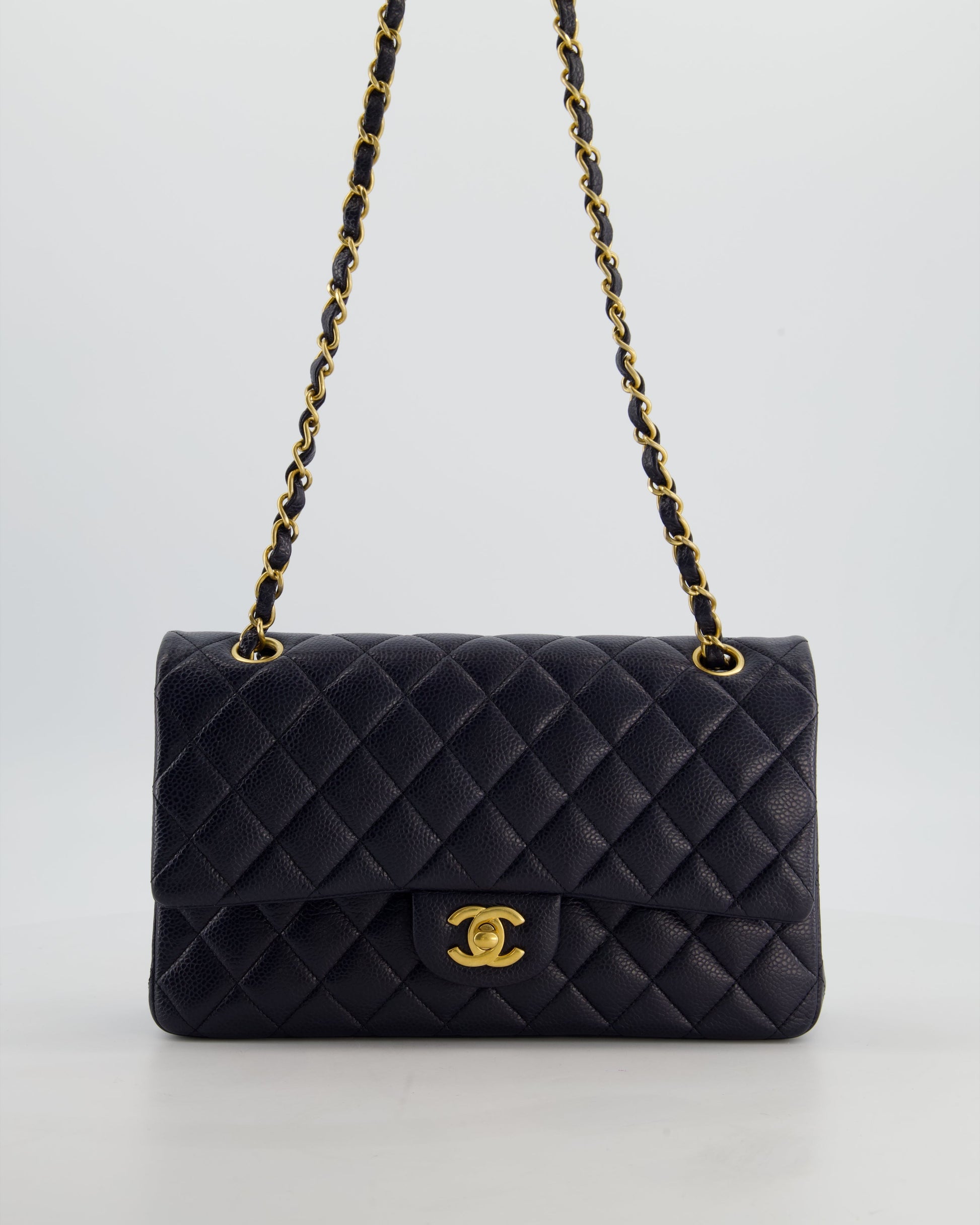 Chanel Medium Navy Classic Double Flap Flap Bag - Rovelle Bags