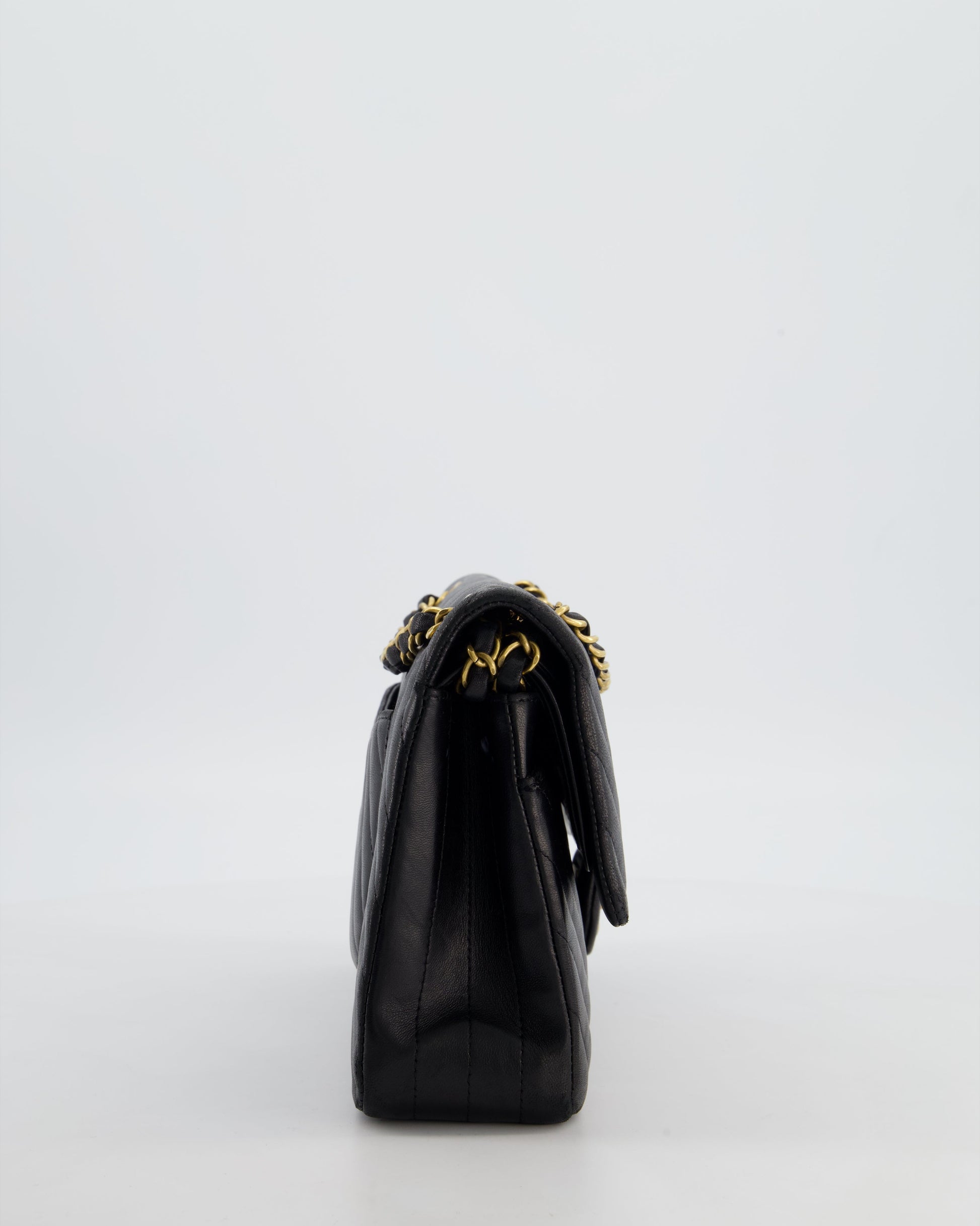 Chanel *FIRE PRICE* Chanel Black Chevron Flap Bag - Rovelle Bags