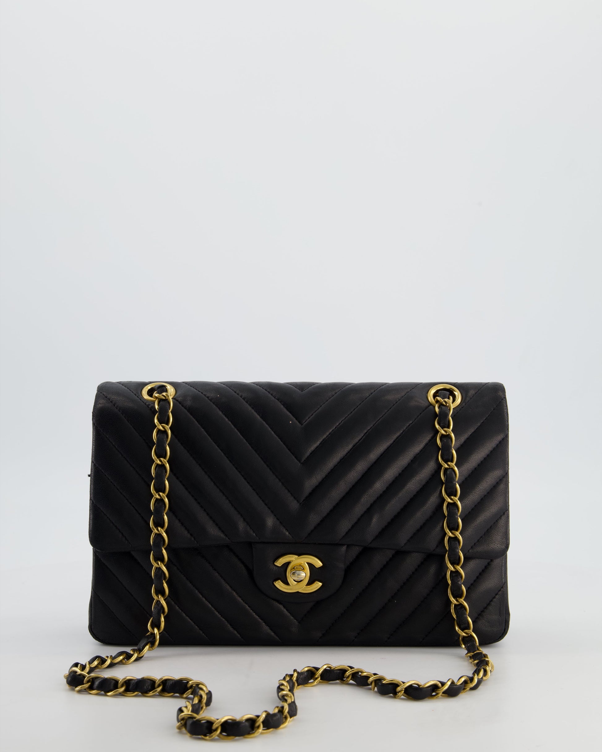 Chanel *FIRE PRICE* Chanel Black Chevron Flap Bag - Rovelle Bags