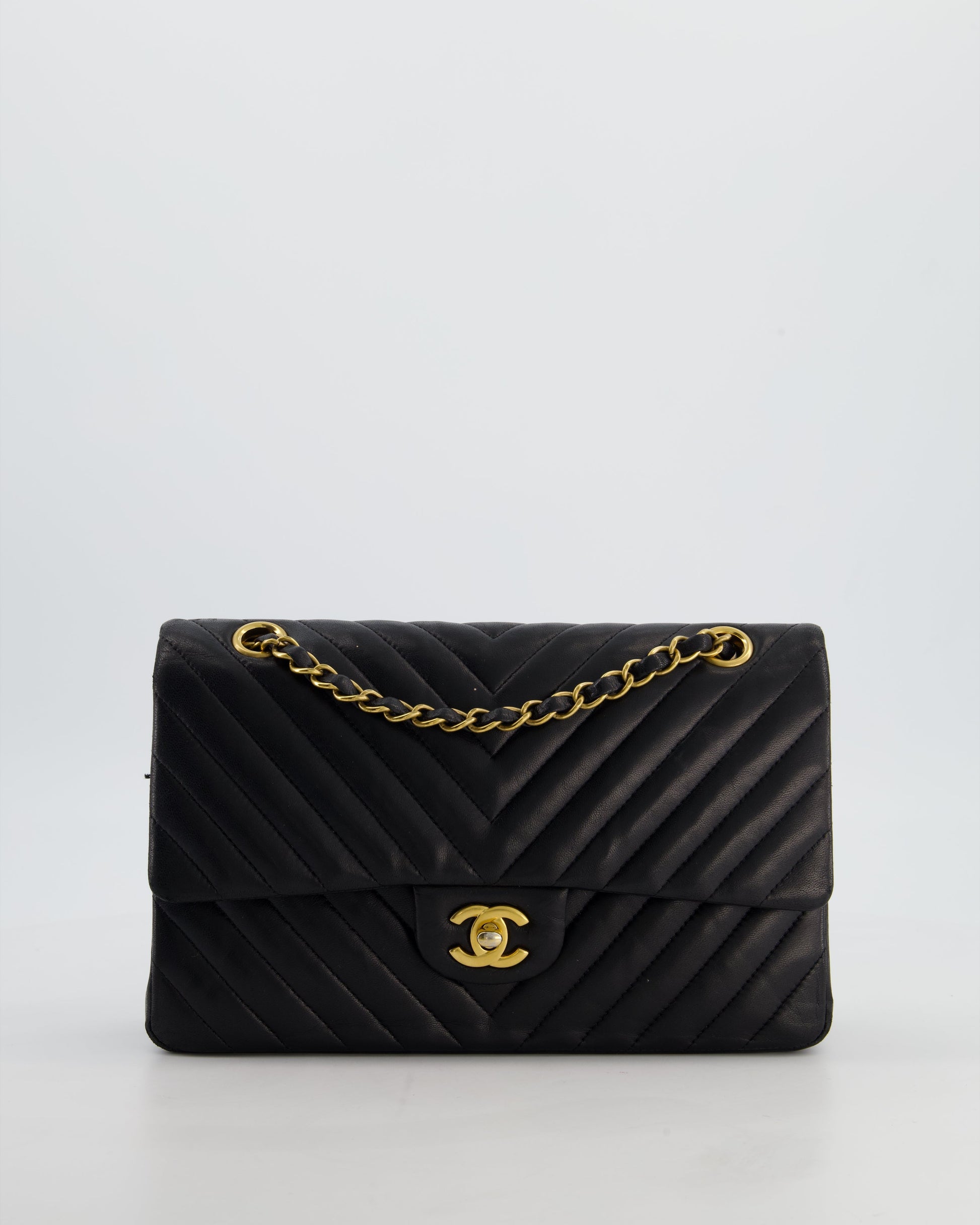 Chanel *FIRE PRICE* Chanel Black Chevron Flap Bag - Rovelle Bags