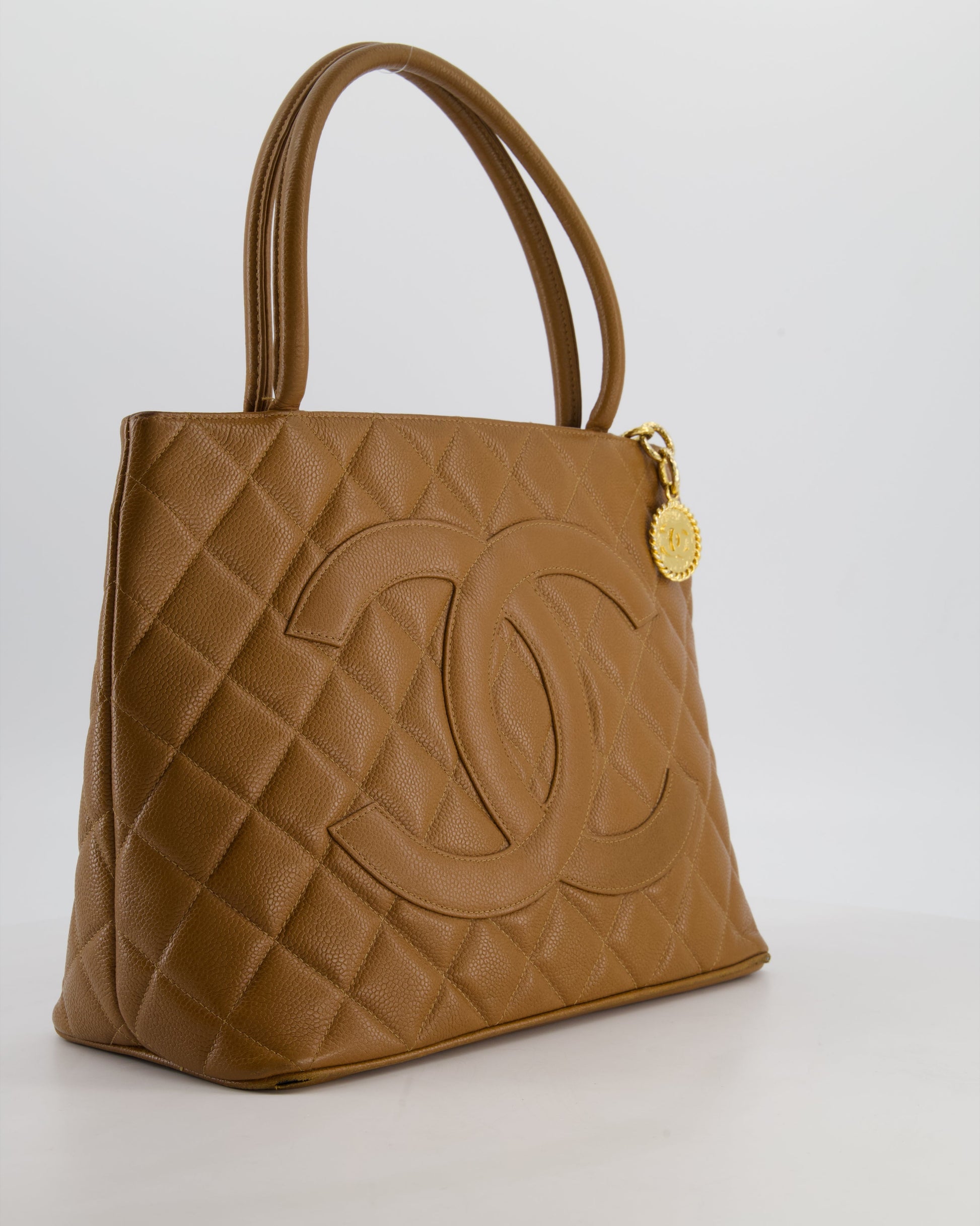 Chanel Medallion Tote in Caramel Brown Tote Bag - Rovelle Bags