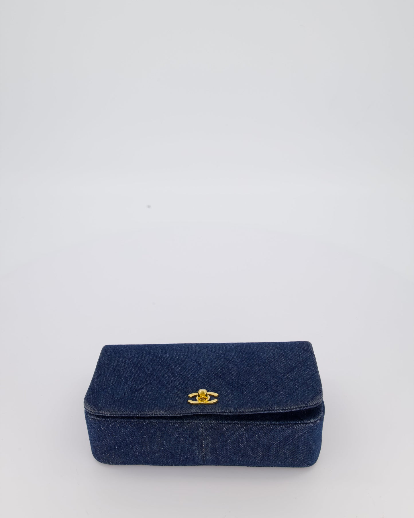 Chanel Single Chain Flap Bag in Quilted Denim with 24K Gold Hardware