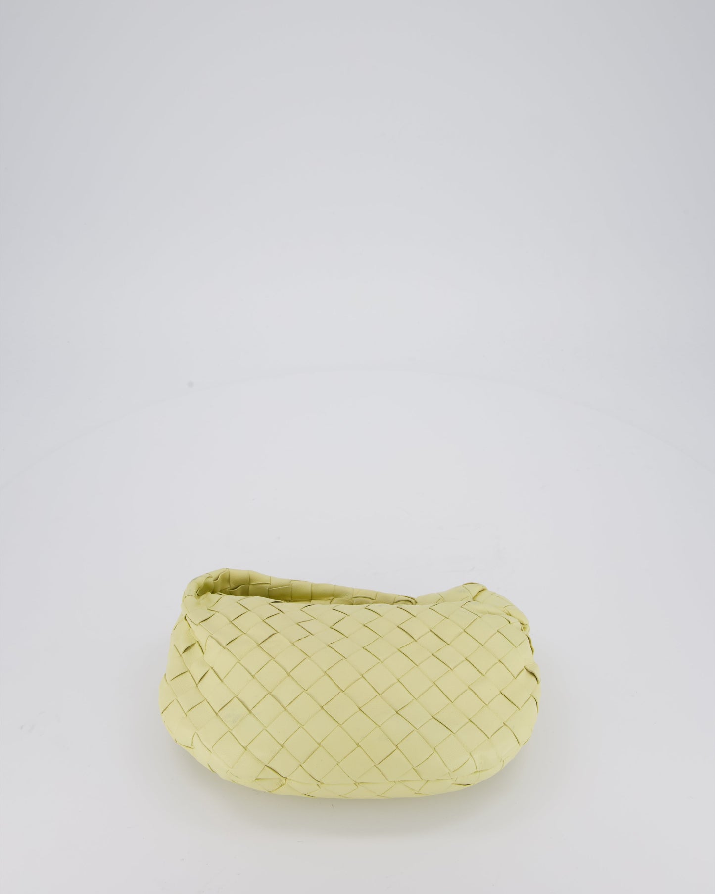 Bottega Veneta Yellow Mini Jodie Bag in Intrecciato Leather with Silver Hardware