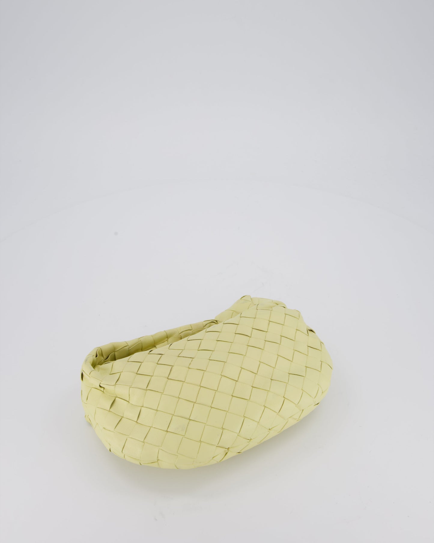 Bottega Veneta Yellow Mini Jodie Bag in Intrecciato Leather with Silver Hardware