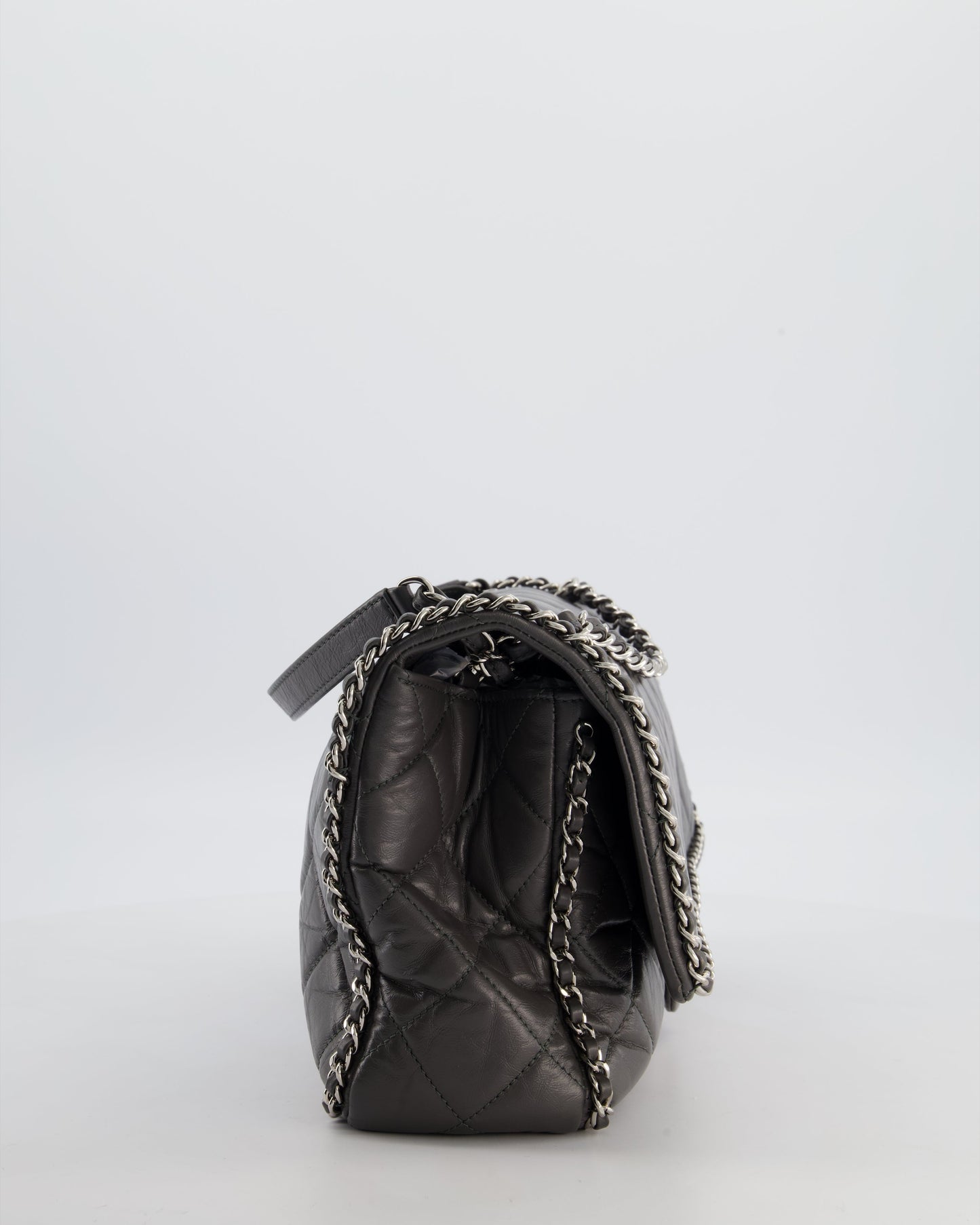 Chanel 20S Stone Grey Large Flap Flap Bag - Rovelle Bags